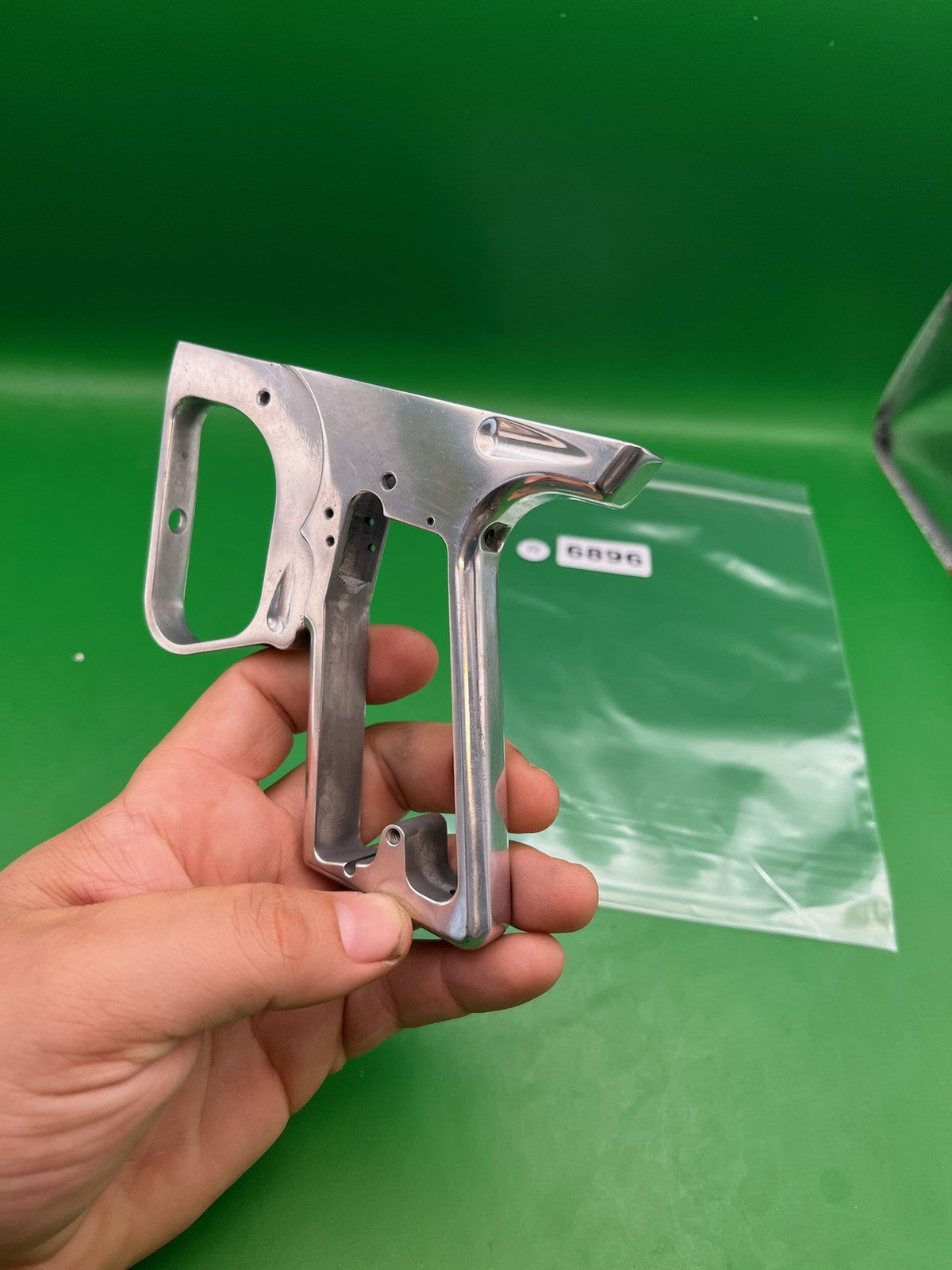 Stock Shocker Frame - used paintball grip frame - silver