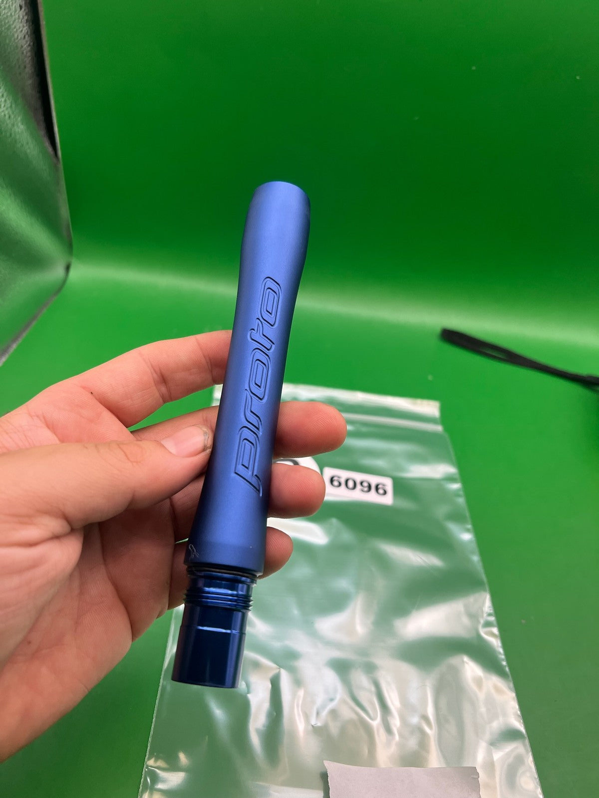 Proto Paintball Barrel Back 5" .688 Spyder Blue - used paintball barrel back - blue anno