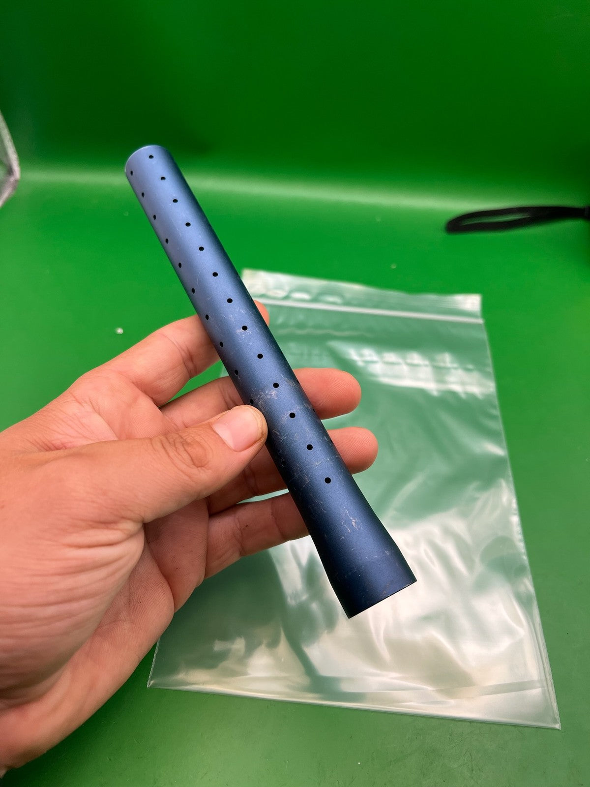 Empire PB Paintball Barrel Tip 14 inch Satin Blue Ported Aluminum