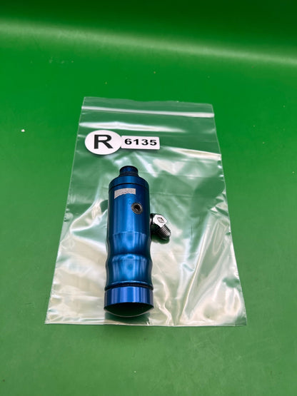 Paintball Inline Gas Through Blue with Fitting - used paintball inline regulator / gas-through foregrip - blue anno