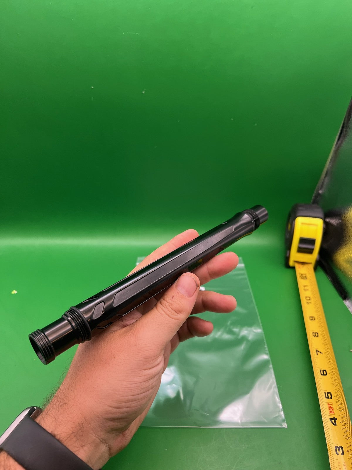HK Autococker Barrel Back - used paintball barrel back - black