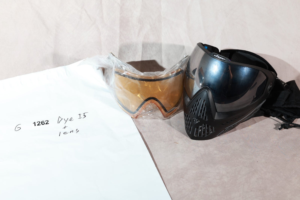 Dye I5 Paintball Mask Black With Extra Amber Thermal Lens Goggle