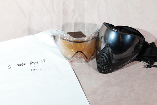 Dye I5 Paintball Mask Black With Extra Amber Thermal Lens Goggle