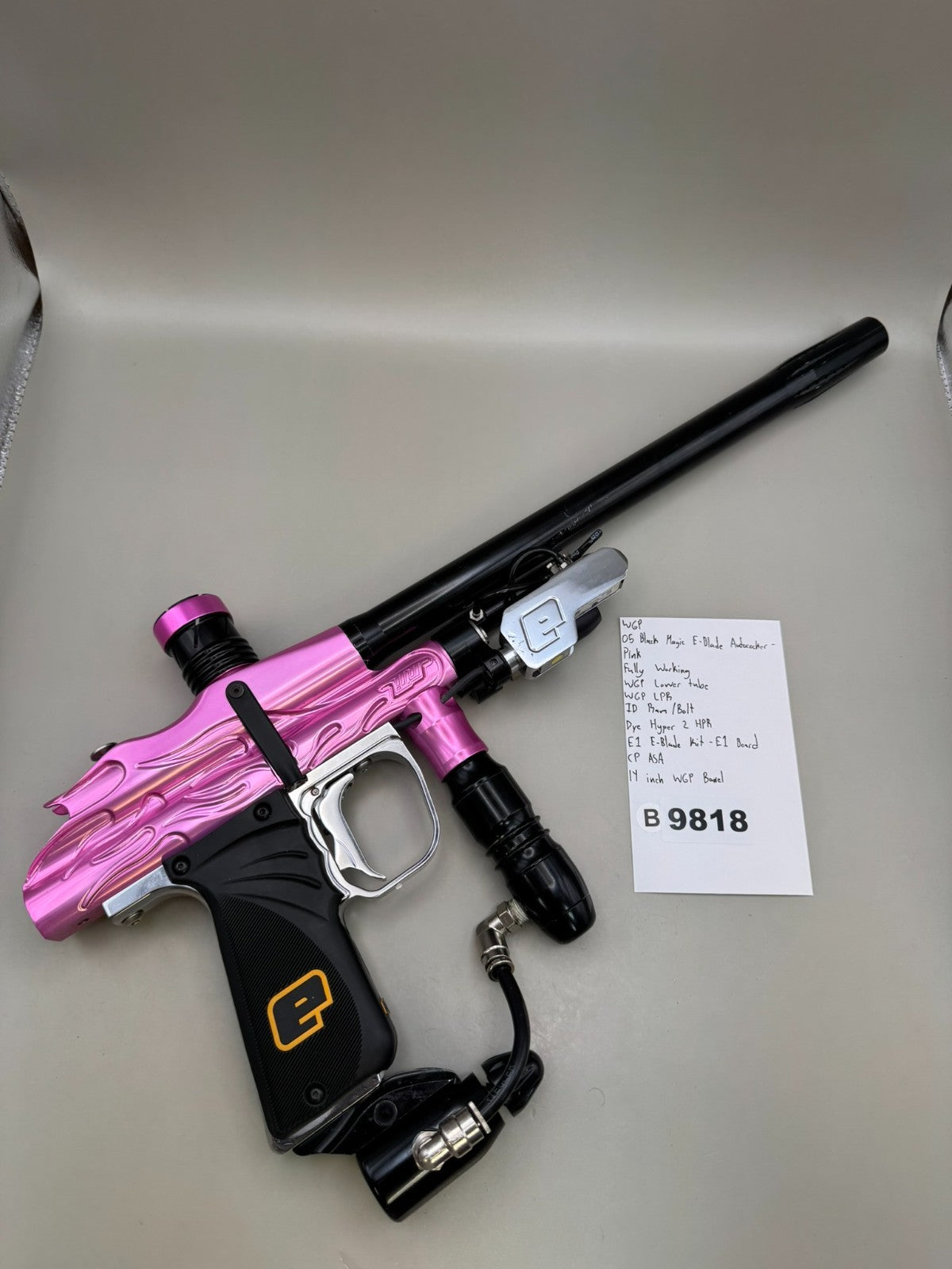 WGP 05 Black Magic E-Blade Autococker - Pink - Paintball Marker Fully Working