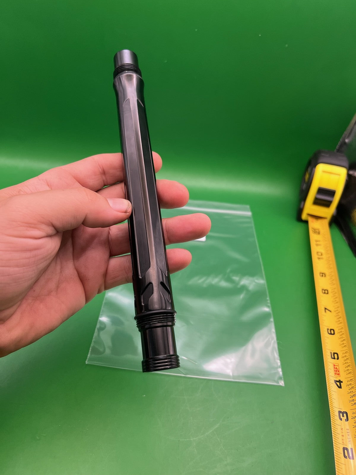 HK Autococker Barrel Back - used paintball barrel back - black