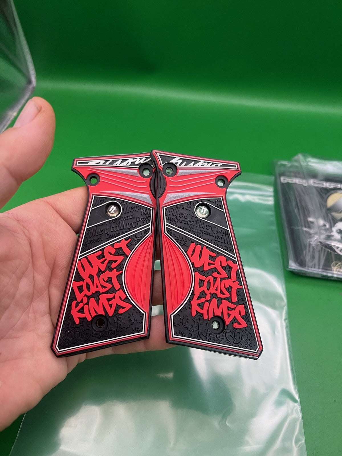 Planet Eclipse Ego Hybrid Grips West Coast Kings Red Black Panels 05 06