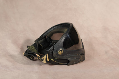 Dye I4 Paintball Mask Black Gold Thermal Lens Full Face Goggle Used