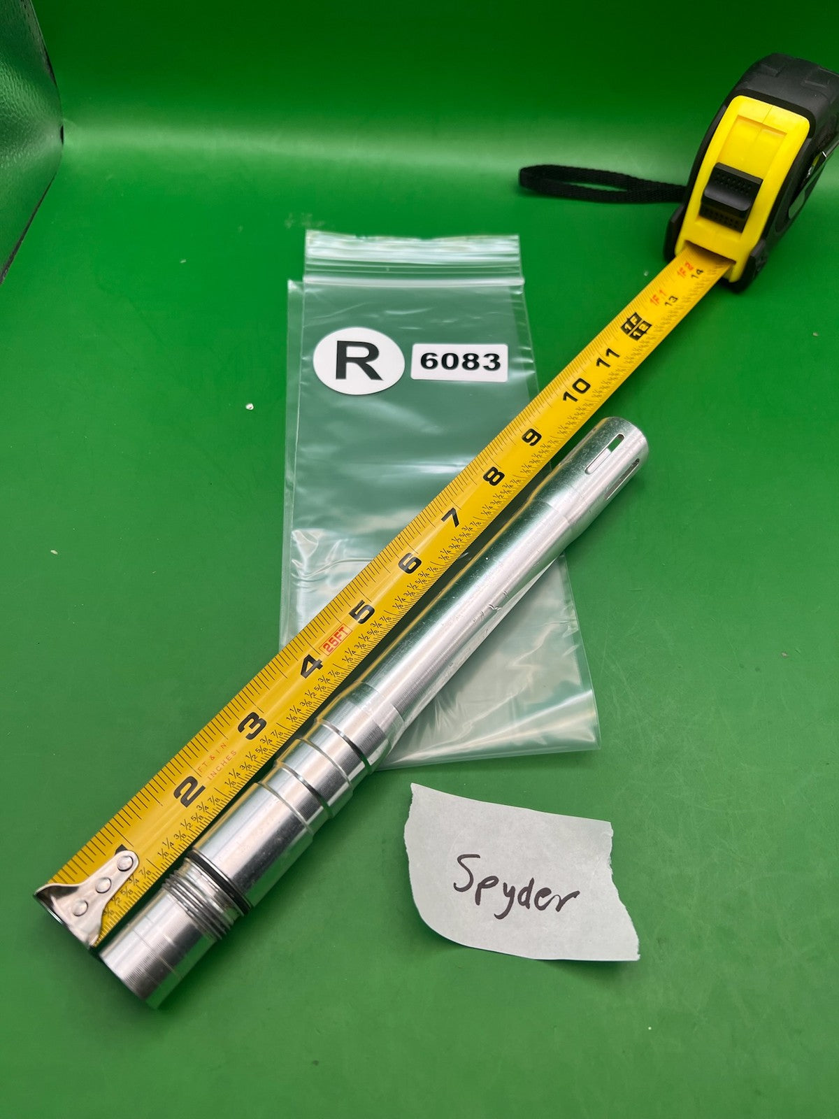 Spyder Barrel 9" .690 Silver - used paintball barrel - silver