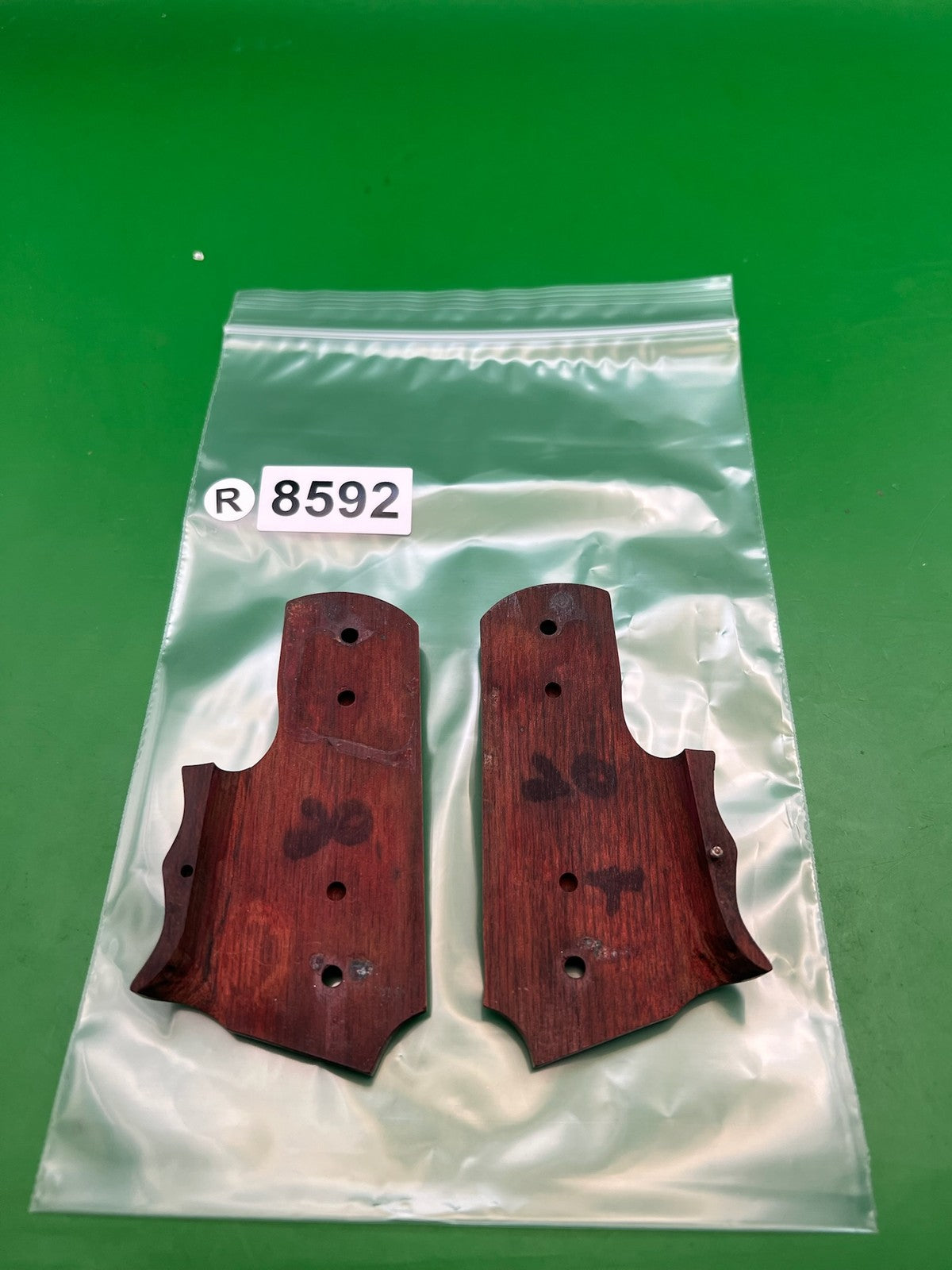 Paintball 1911 45 Style Wood Split Grips Rosewood Brown Pair