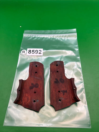 Paintball 1911 45 Style Wood Split Grips Rosewood Brown Pair