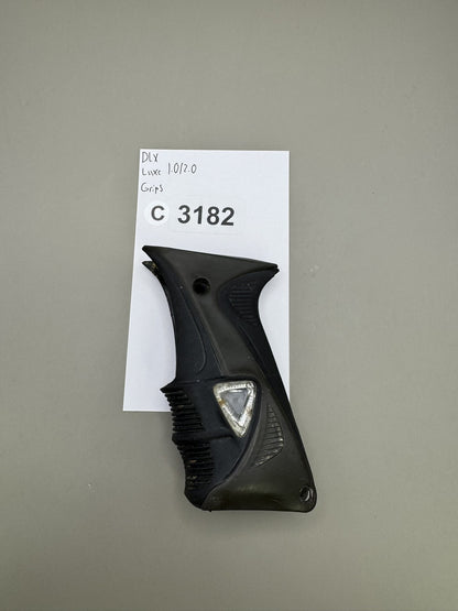 DLX Luxe 1.0/2.0 Grips Black Rubber Paintball Marker Grip Panels