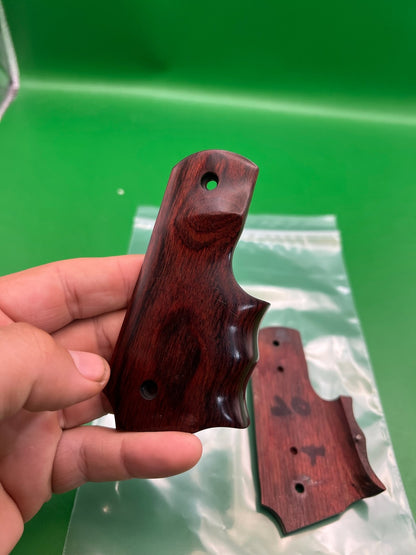 Paintball 1911 45 Style Wood Split Grips Rosewood Brown Pair