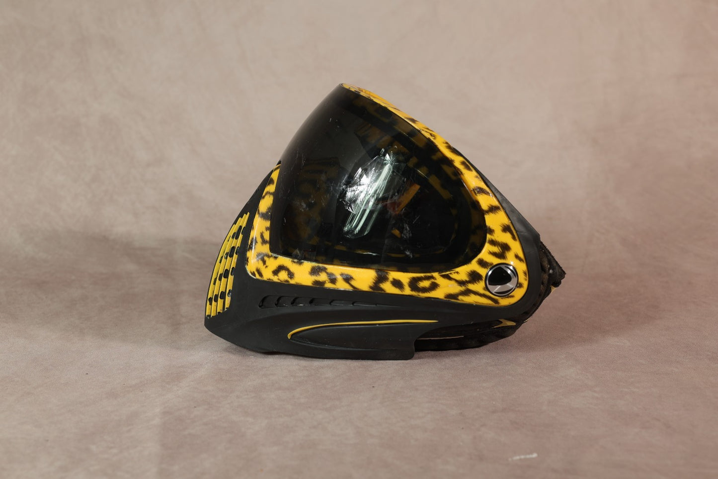 Dye i4 Paintball Mask Cheetah Leopard Print Yellow Black With Storage Bag