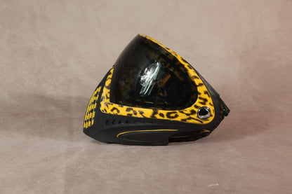 Dye i4 Paintball Mask Cheetah Leopard Print Yellow Black With Storage Bag