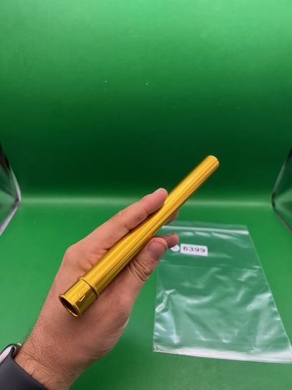 Planet Eclipse Gold Insert - used paintball barrel insert (freak-style) - gold anno