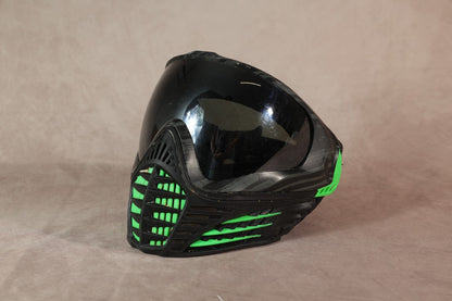 Virtue VIO Paintball Mask Black Green Smoke Lens Full Face Goggle