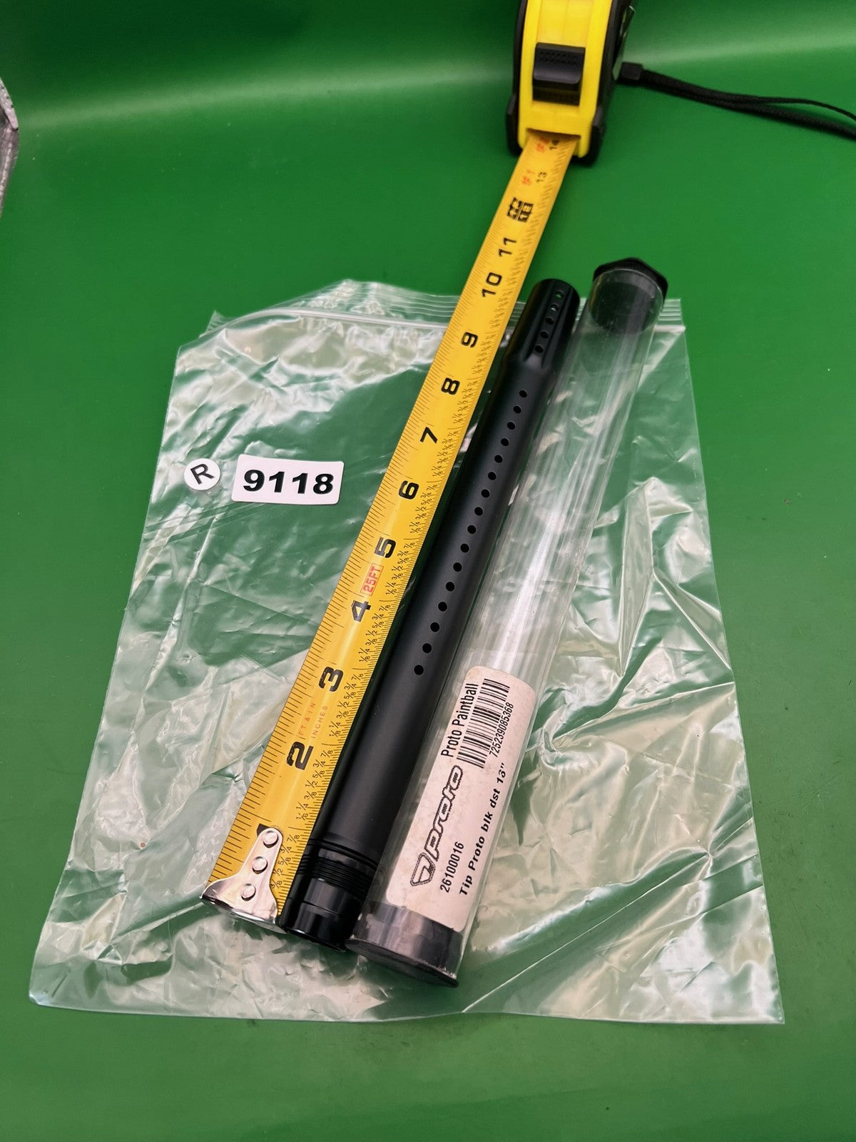 Proto Paintball 14" Barrel Tip Black Aluminum Ported
