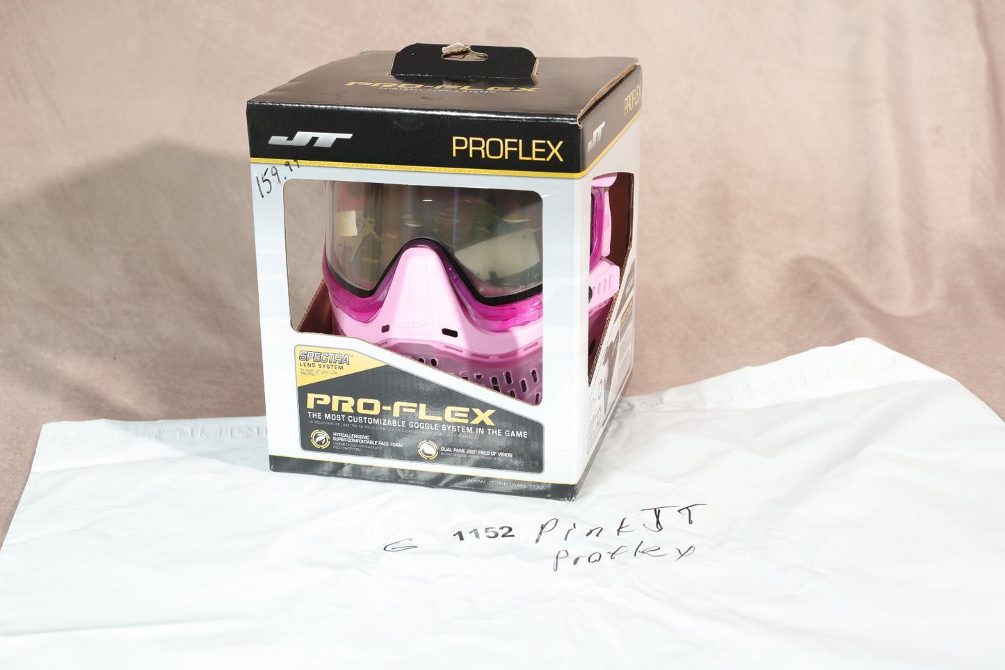 JT Proflex Paintball Mask Goggle Pink Spectra Lens System New In Box