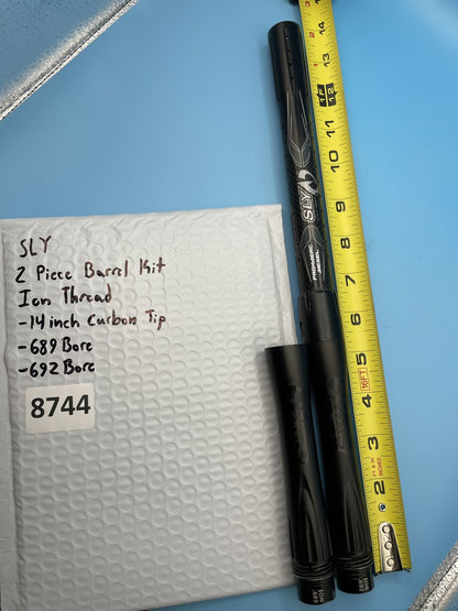 SLY 2 Piece Barrel Kit Ion Thread -14 inch Carbon Tip -689 Bore -692 Bore