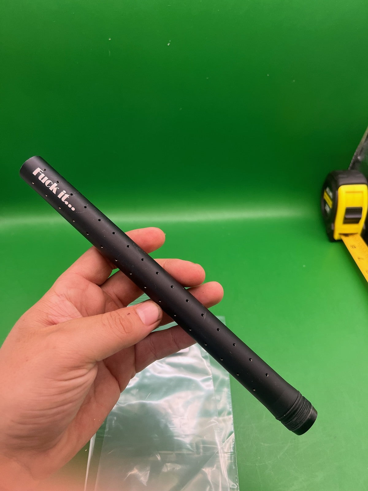Quantum of Solace Paintball Barrel Ultralight Tip - used paintball barrel tip - black