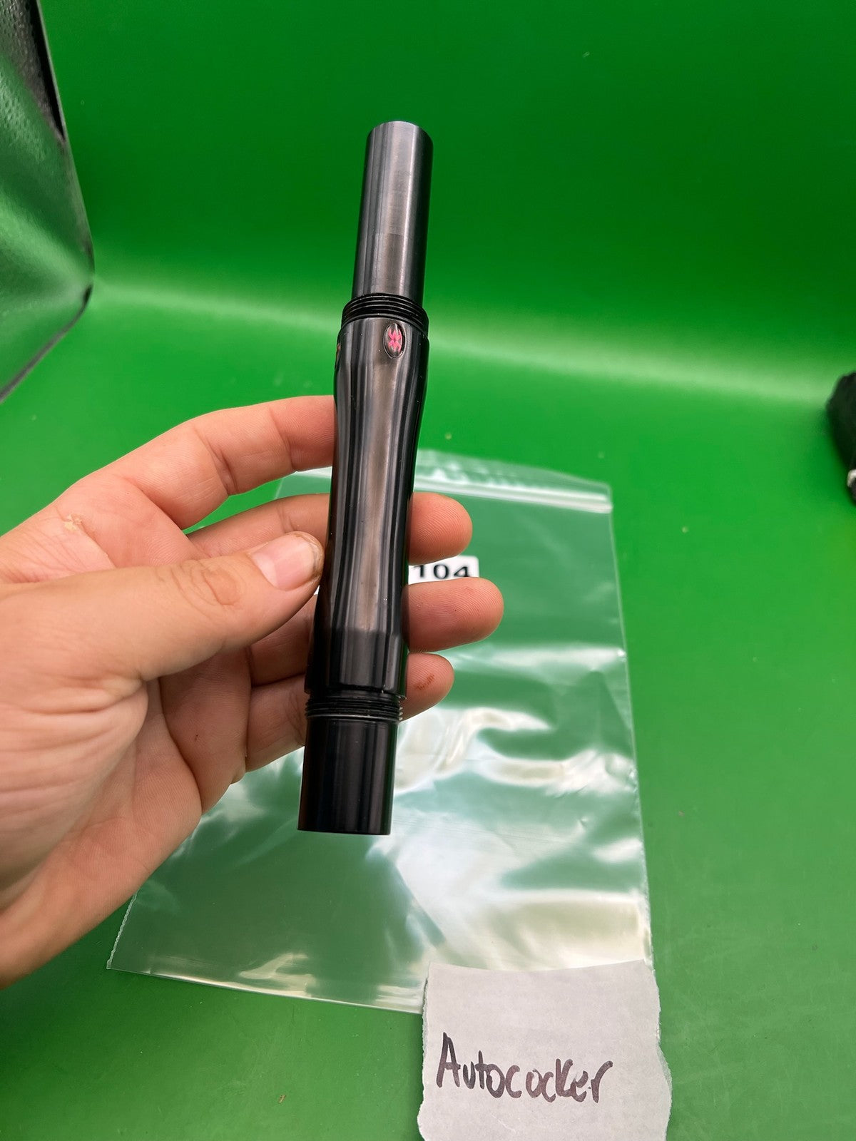 WGP Autococker Barrel Back Black .685 Bore 7" - used paintball barrel back - black