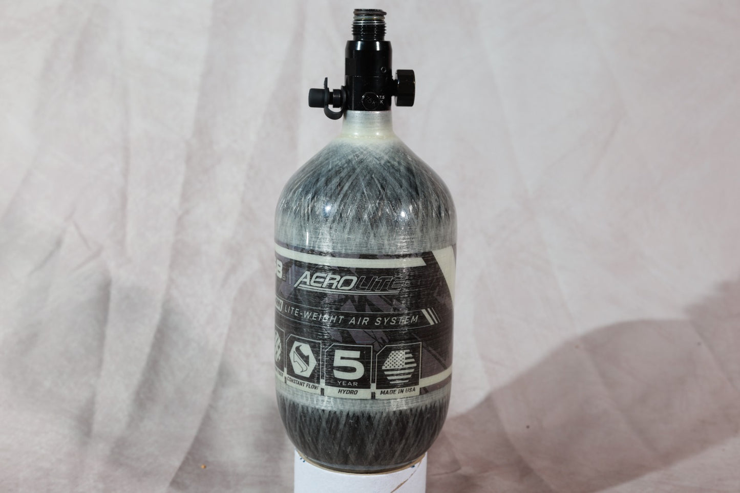 HK Army 68ci Carbon Fiber Paintball Tank With Regulator and Cover