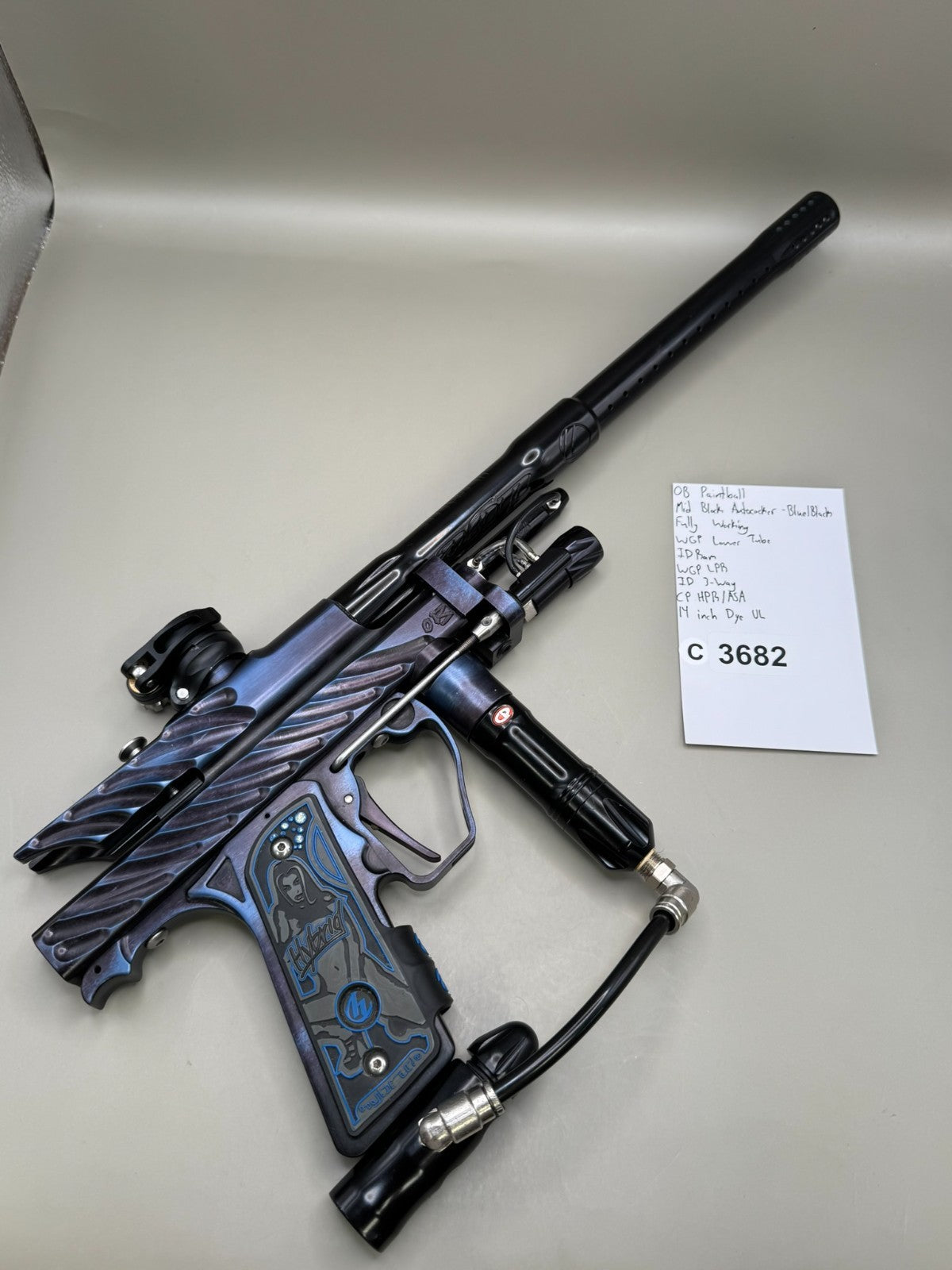 OB Paintball Mid Block Autococker - Blue/Black - Paintball Marker Fully Working