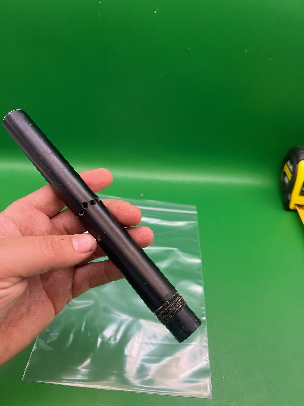 HK Autococker Barrel Back - used paintball barrel back - black