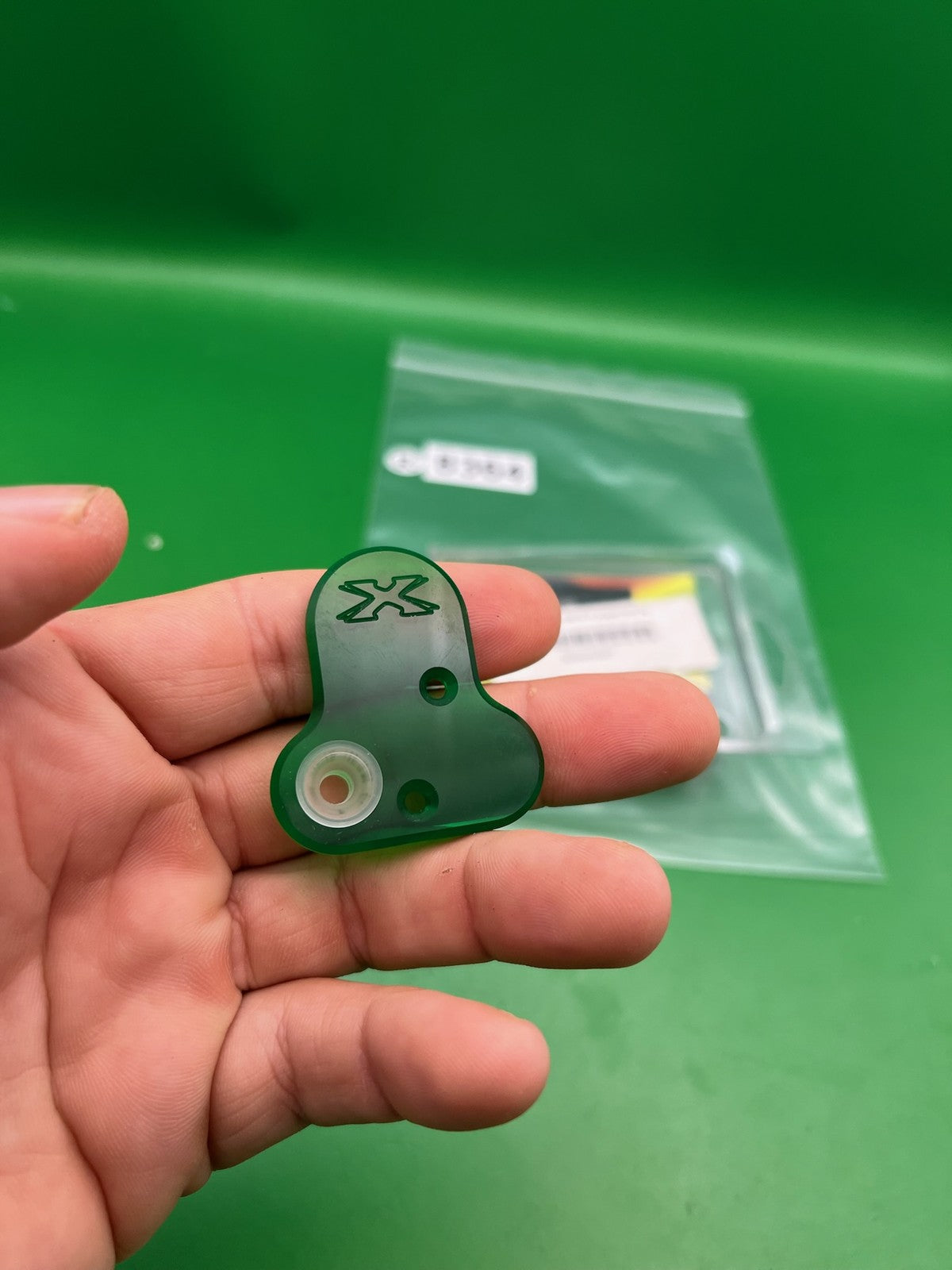 System X Angel Back Block Plate Green Acrylic Autococker