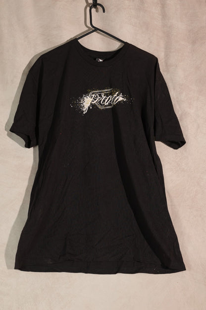 Proto Paintball Black Graphic T-Shirt V-Neck Size XL Mens Streetwear