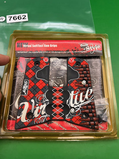 Virtue SoftTact Argyle Bullet Grip Panels Red / Black 45*