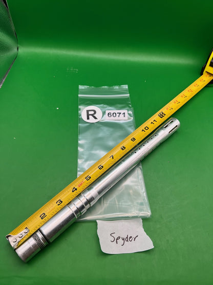 Spyder One-Piece Barrel 12" .692 Silver - used paintball barrel - silver