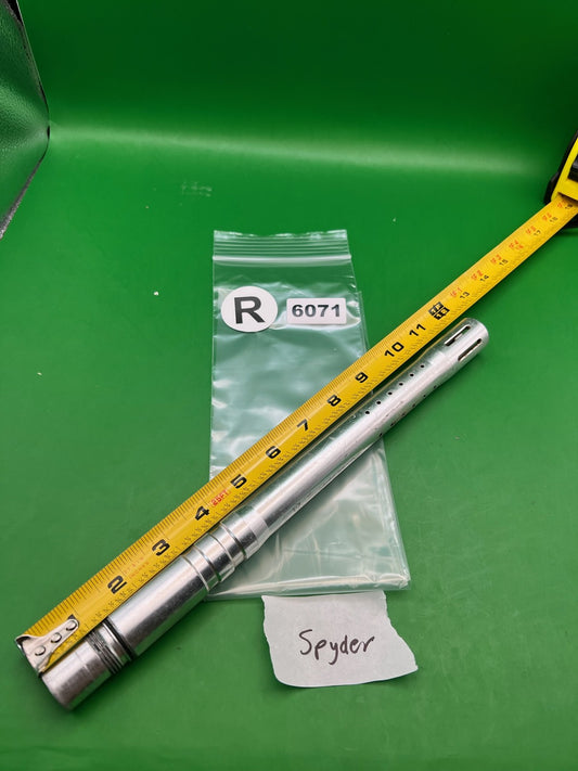 Spyder One-Piece Barrel 12" .692 Silver - used paintball barrel - silver