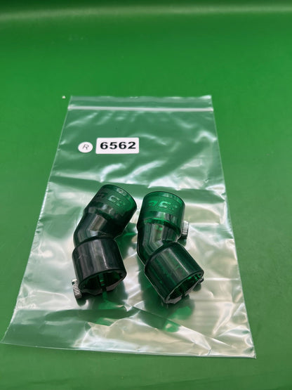 32 Degrees Classic Feedneck Elbow Green Lot of 2 - used paintball feedneck elbow - green