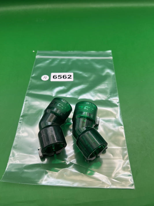 32 Degrees Classic Feedneck Elbow Green Lot of 2 - used paintball feedneck elbow - green