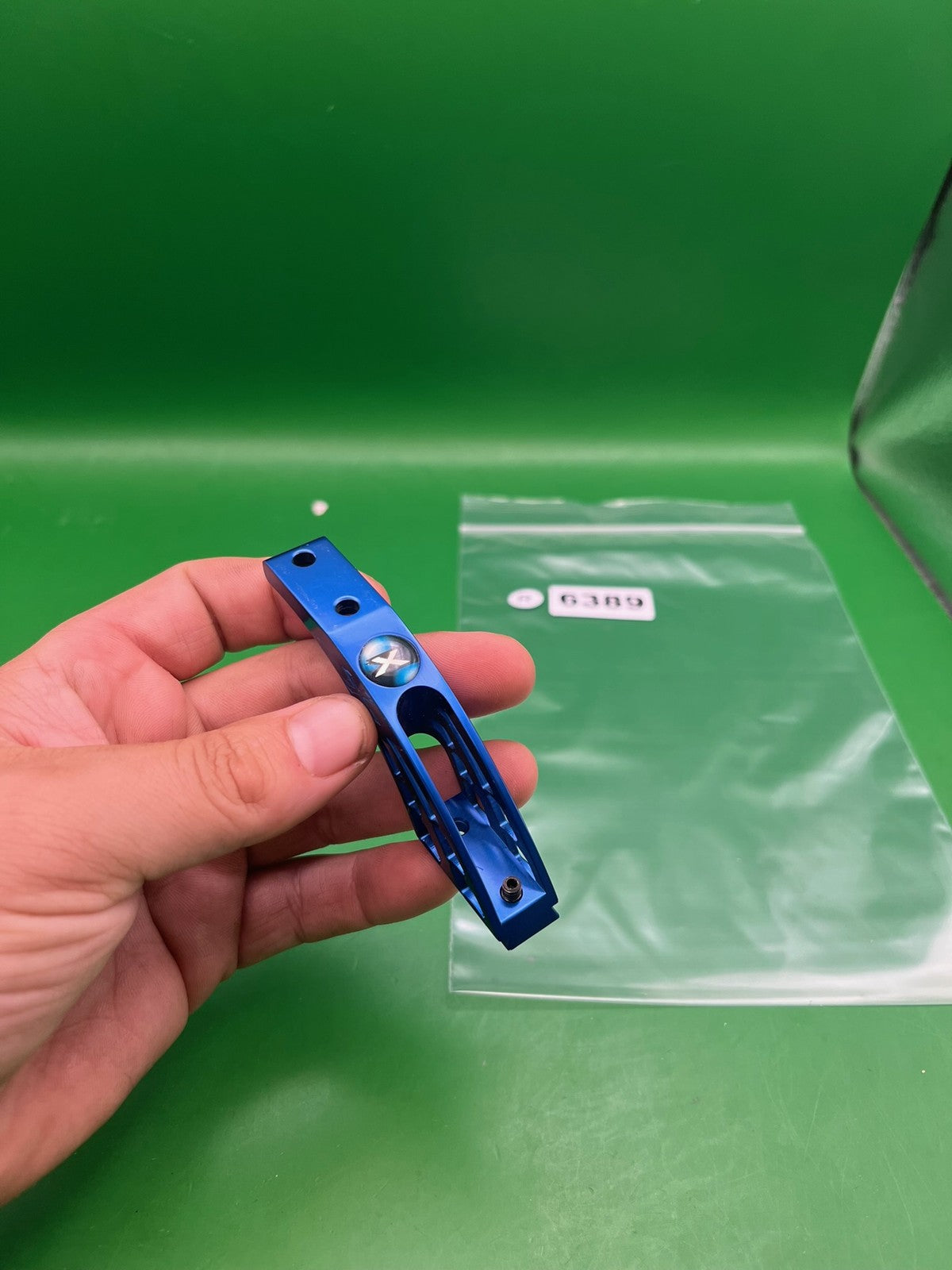System X Drop Forward - used paintball drop forward - blue anno