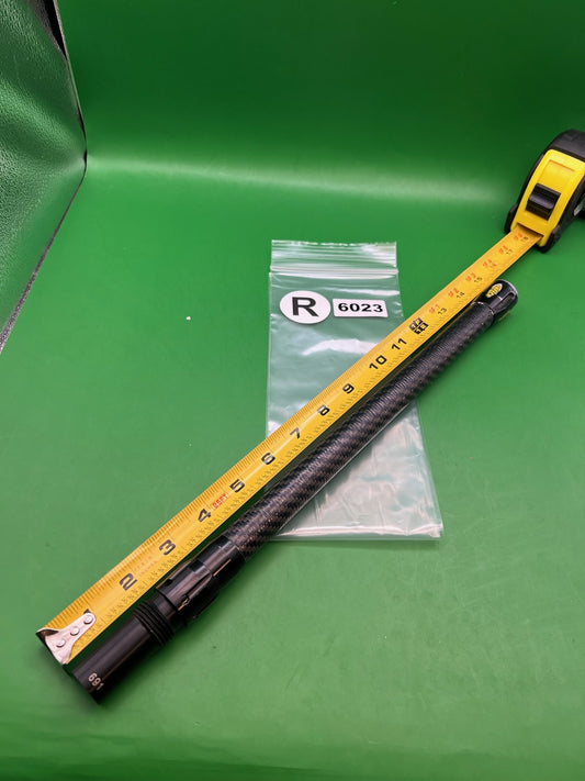 Stiffi Angel Carbon Fiber Barrel Back 14" - used paintball barrel back - black/carbon fiber