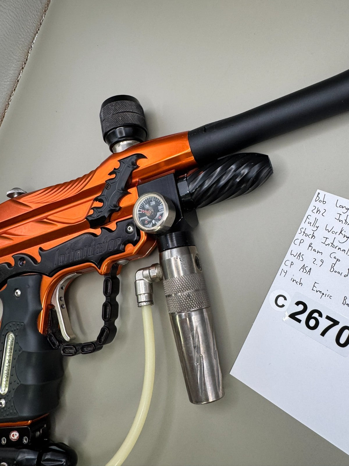 Bob Long 2k2 Intimidator - Orange - Paintball Marker Fully Working