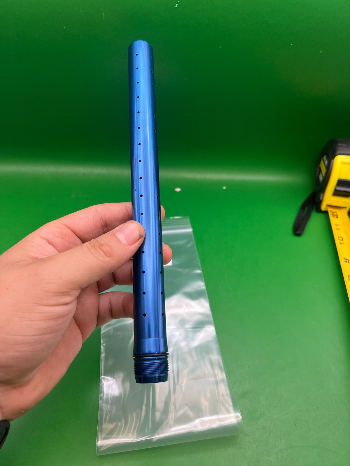 Angel A1 Barrel Tip Blue - used paintball barrel tip - blue