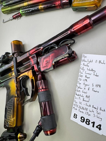 Dye Ultralight E-Blade Autococker - Rasta - Paintball Marker Fully Working