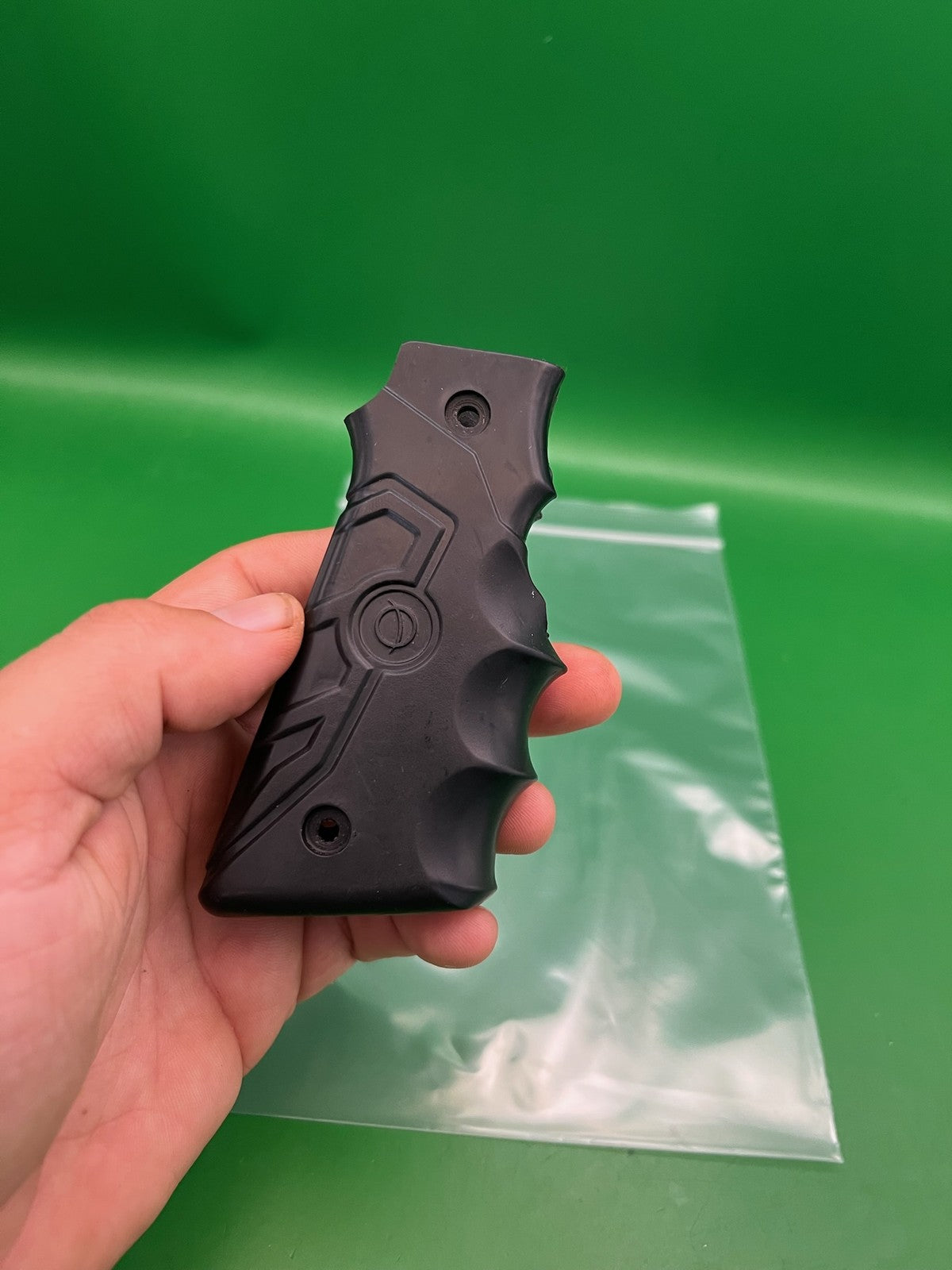 Smart Parts 45/1911 Style Grip Panels Matte Black Rubber Paintball