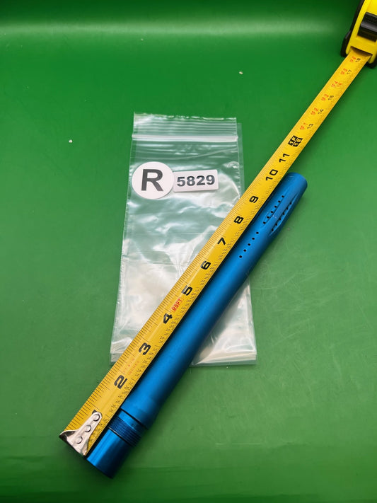 Stock Autococker 10" .689 Blue Barrel - used paintball barrel - blue anno