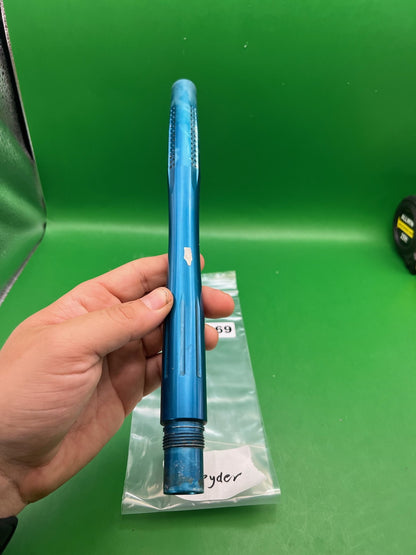 Spyder Aluminum One-Piece Barrel 14" .685 Blue - used paintball barrel - blue anno