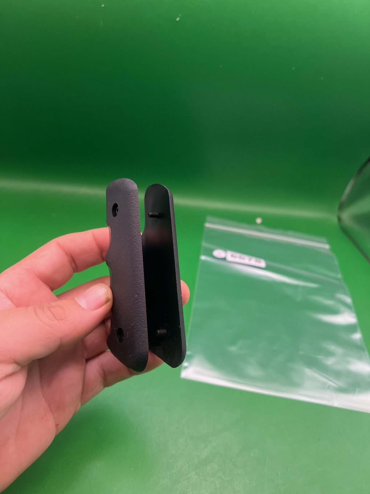 45* Grooved Autococker Grips - used paintball grip panel - black