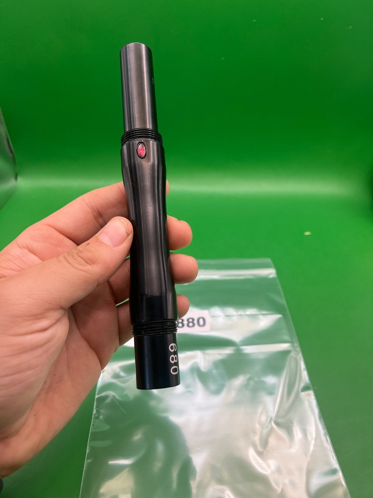 Empire Autococker .680 Black Barrel Back - used paintball barrel back - black