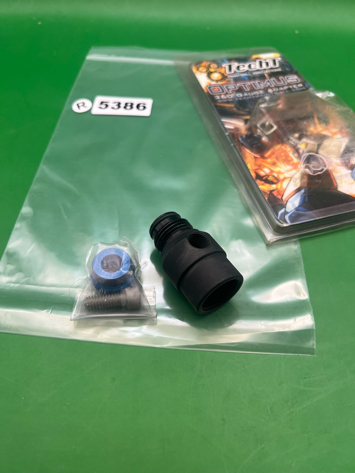 TechT Optimus 360 Degree Swivel Gauge Adapter Black Standard Threads