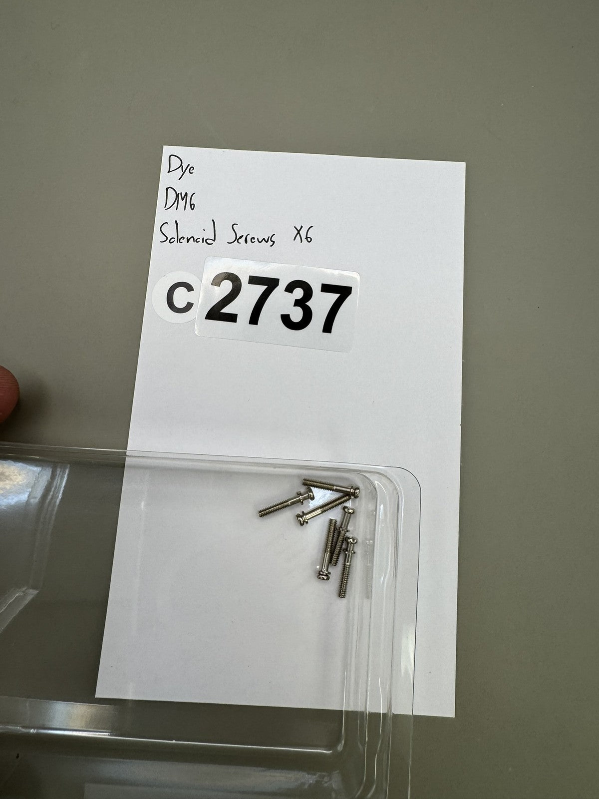 Dye DM6 Solenoid Screws X6