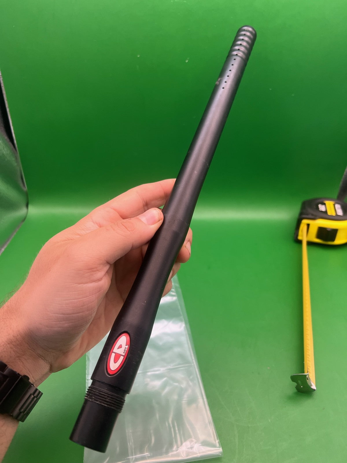 CP Custom Products One Piece Barrel 14" Black - used paintball barrel - black