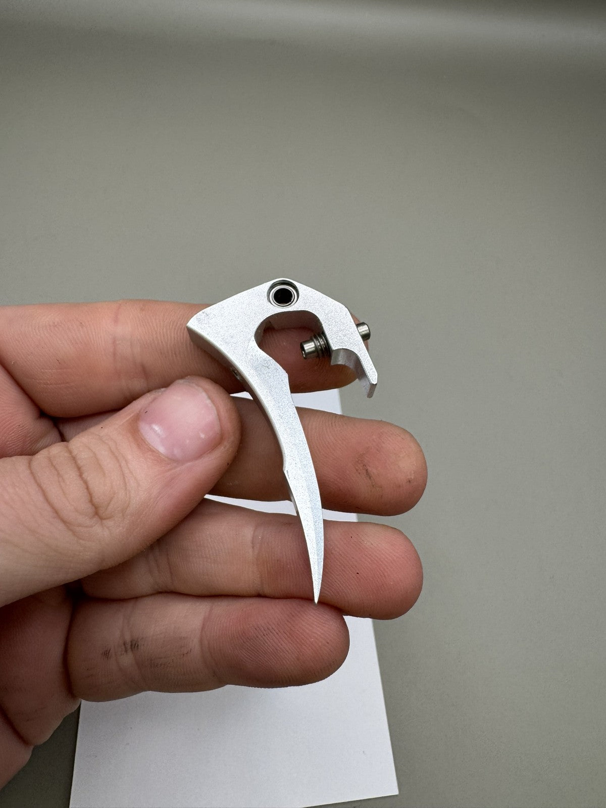 Proto SLG Trigger Silver Aluminum Paintball Part