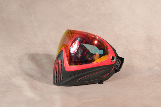 Dye I4 Pro Paintball Mask Goggle Red Black Thermal Lens Used